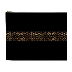 Luxury Ornate Minimal Style Dark Print Cosmetic Bag (xl) by dflcprintsclothing