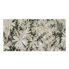 Pale Tropical Floral Print Pattern Satin Shawl by dflcprintsclothing