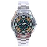 Teal and gold Stainless Steel Analogue Watch Front