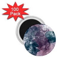 Teal And Purple Alcohol Ink 1 75  Magnets (100 Pack) 