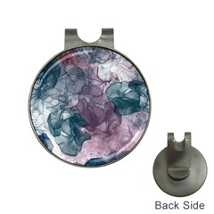 Teal And Purple Alcohol Ink Hat Clips With Golf Markers