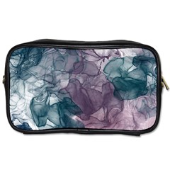 Teal And Purple Alcohol Ink Toiletries Bag (one Side) by Dazzleway