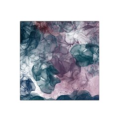 Teal And Purple Alcohol Ink Satin Bandana Scarf