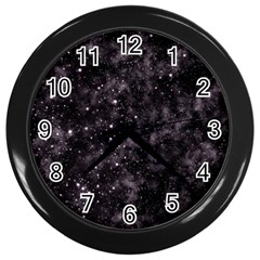 Pink Gray Galaxy Wall Clock (black)