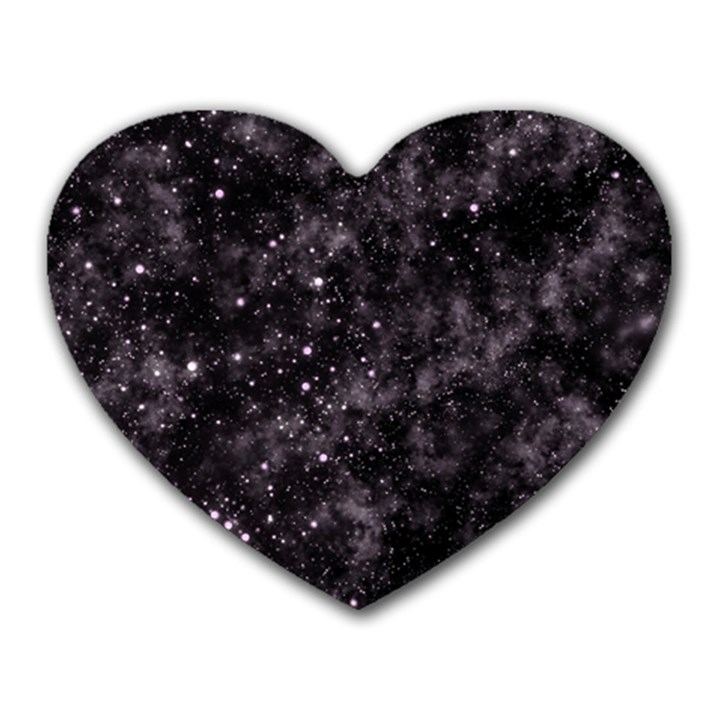 Pink gray Galaxy Heart Mousepads