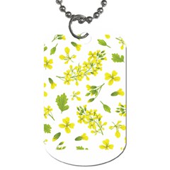 Yellow Flowers Dog Tag (Two Sides)