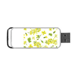 Yellow Flowers Portable USB Flash (One Side)