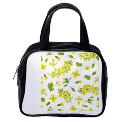 Yellow Flowers Classic Handbag (one Side)
