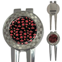 Red Roses 3-in-1 Golf Divots by designsbymallika