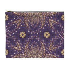 Gold And Purple Cosmetic Bag (xl) by Dazzleway