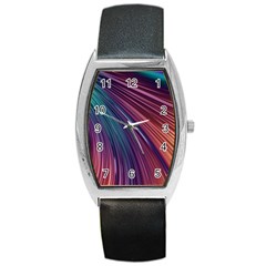 Metallic rainbow Barrel Style Metal Watch