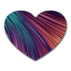 Metallic rainbow Heart Mousepads