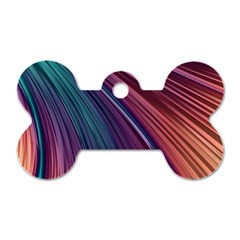 Metallic rainbow Dog Tag Bone (Two Sides)