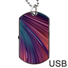 Metallic rainbow Dog Tag USB Flash (One Side)