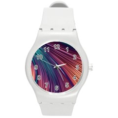 Metallic rainbow Round Plastic Sport Watch (M)