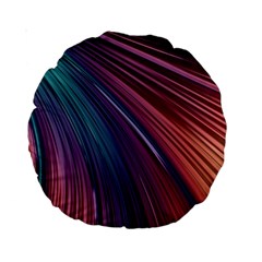 Metallic rainbow Standard 15  Premium Round Cushions