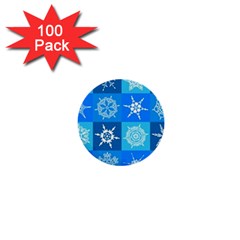 Snowflakes 1  Mini Buttons (100 Pack)  by Sobalvarro