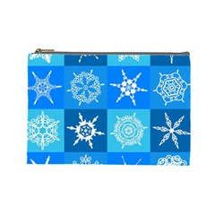 Snowflakes Cosmetic Bag (large)