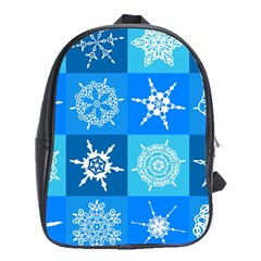 Snowflakes School Bag (xl) by Sobalvarro