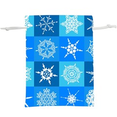 Snowflakes  Lightweight Drawstring Pouch (xl) by Sobalvarro