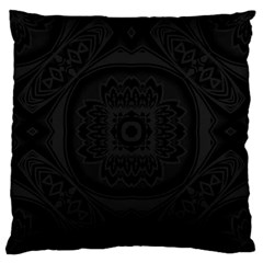 Black And Gray Large Cushion Case (one Side) by Dazzleway