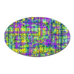 Mosaic Tapestry Oval Magnet by essentialimage