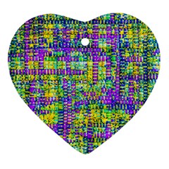 Mosaic Tapestry Heart Ornament (two Sides) by essentialimage