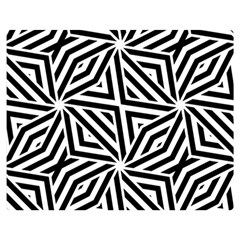 Black And White Abstract Lines, Geometric Pattern Double Sided Flano Blanket (medium)  by Casemiro