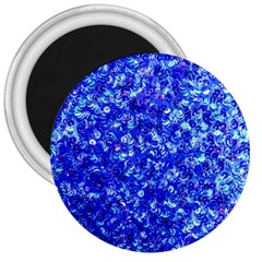 Blue Sequin Dreams 3  Magnets by essentialimage