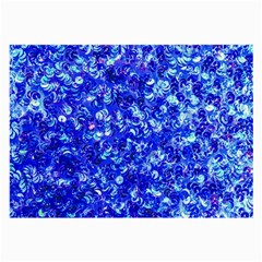 Blue Sequin Dreams Large Glasses Cloth by essentialimage