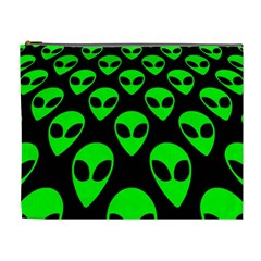 We Are Watching You! Aliens Pattern, Ufo, Faces Cosmetic Bag (xl)