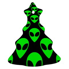 We Are Watching You! Aliens Pattern, Ufo, Faces Ornament (christmas Tree)  by Casemiro