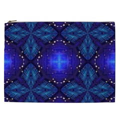 Blue ornate Cosmetic Bag (XXL)