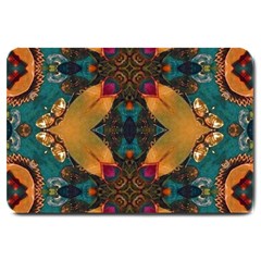 Teal And Orange Large Doormat  by Dazzleway