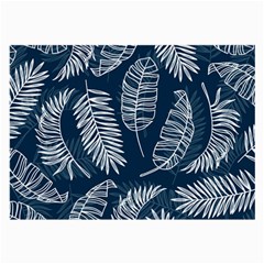 Blue Leaves Large Glasses Cloth (2 Sides) by goljakoff