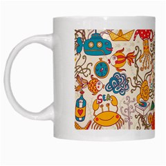 Sea Creatures White Mugs by goljakoff