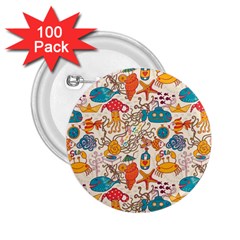 Sea Creatures 2 25  Buttons (100 Pack)  by goljakoff