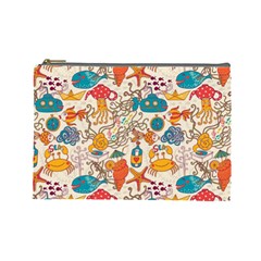 Sea Creatures Cosmetic Bag (large) by goljakoff