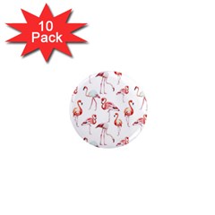 Rose Flamingos 1  Mini Magnet (10 Pack)  by goljakoff
