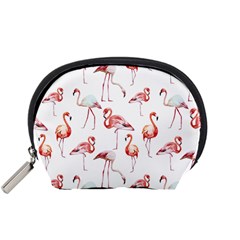 Rose Flamingos Accessory Pouch (small) by goljakoff