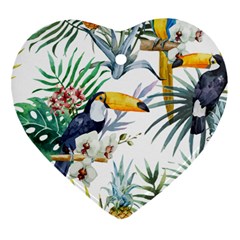 Tropical flowers Ornament (Heart)