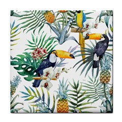 Tropical flowers Face Towel