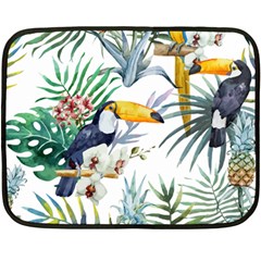 Tropical flowers Double Sided Fleece Blanket (Mini) 