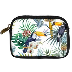 Tropical flowers Digital Camera Leather Case