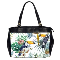 Tropical flowers Oversize Office Handbag (2 Sides)