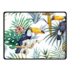 Tropical flowers Fleece Blanket (Small)