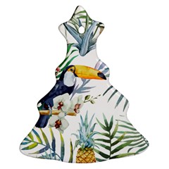 Tropical flowers Christmas Tree Ornament (Two Sides)