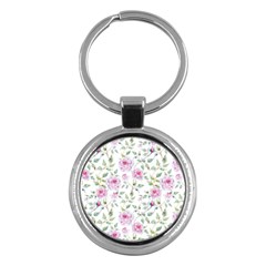 Rose flowers Key Chain (Round)