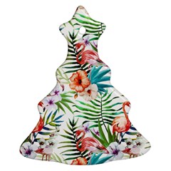 Tropical Flamingo Christmas Tree Ornament (two Sides) by goljakoff