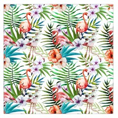 Tropical Flamingo Large Satin Scarf (square) by goljakoff